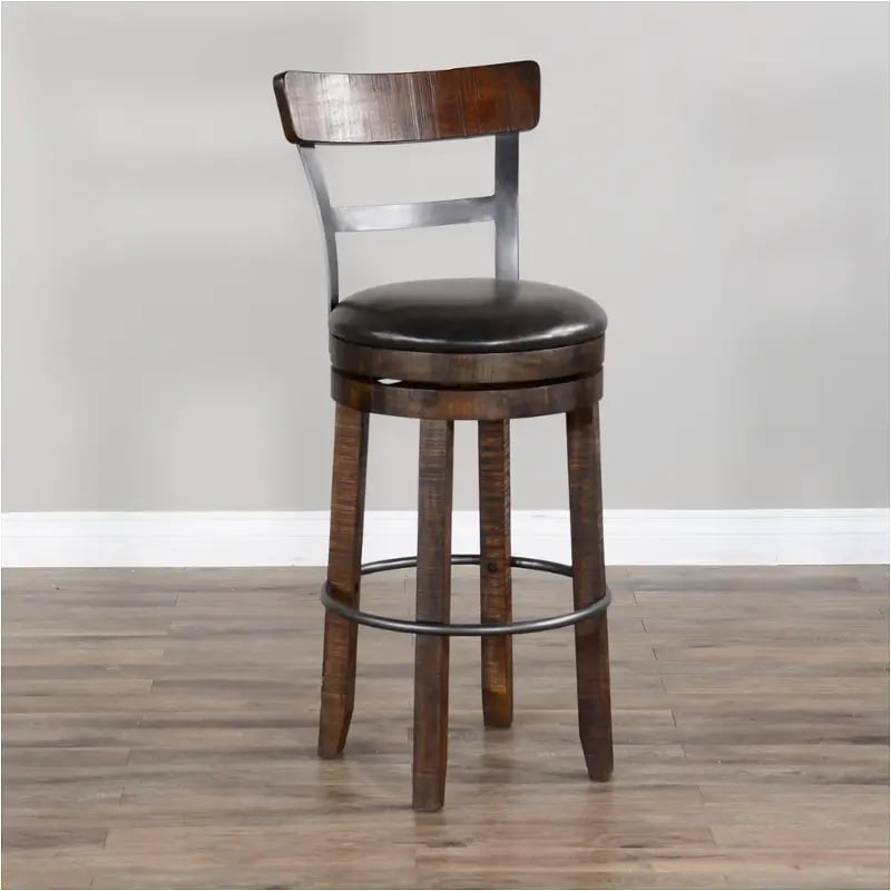 Sunny Designs Solid Wood/Metal Frame 5-Piece Pub Set