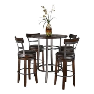 Sunny Designs Solid Wood/Metal Frame 5-Piece Pub Set