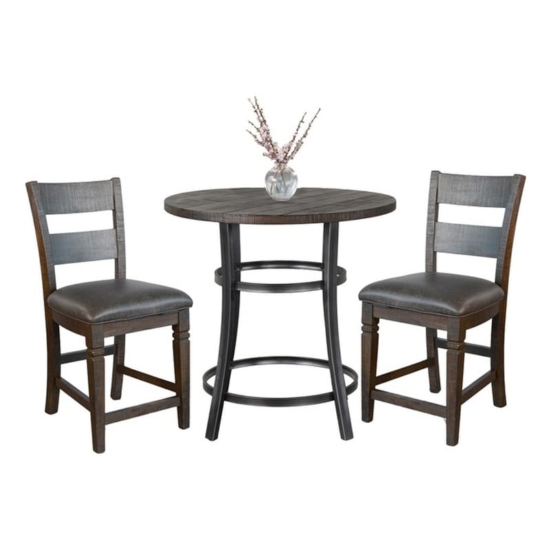 Sunny Designs Solid Wood 3-Piece Counter Height Dining Set
