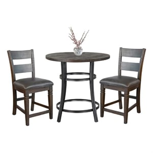 Sunny Designs Solid Wood 3-Piece Counter Height Dining Set