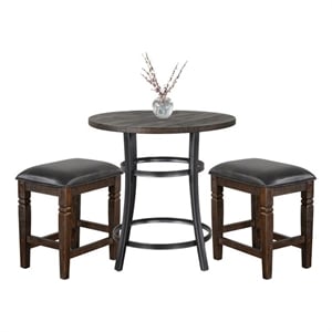 Sunny Designs Solid Wood 3-Piece Counter Height Dining Set