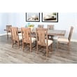 Sunny Designs Farmhouse 9-Piece Wood Extension Dining Set in Desert Rock