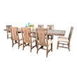 Sunny Designs Farmhouse 9-Piece Wood Extension Dining Set in Desert Rock