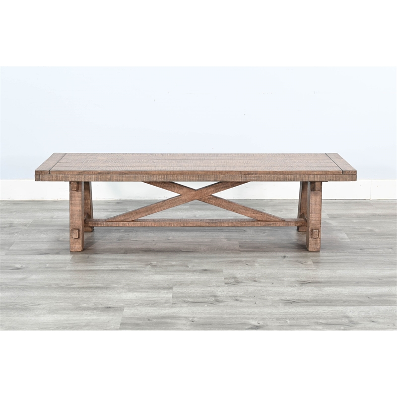 Sunny Designs Farmhouse 6-Piece Wood Extension Dining Set in Desert Rock