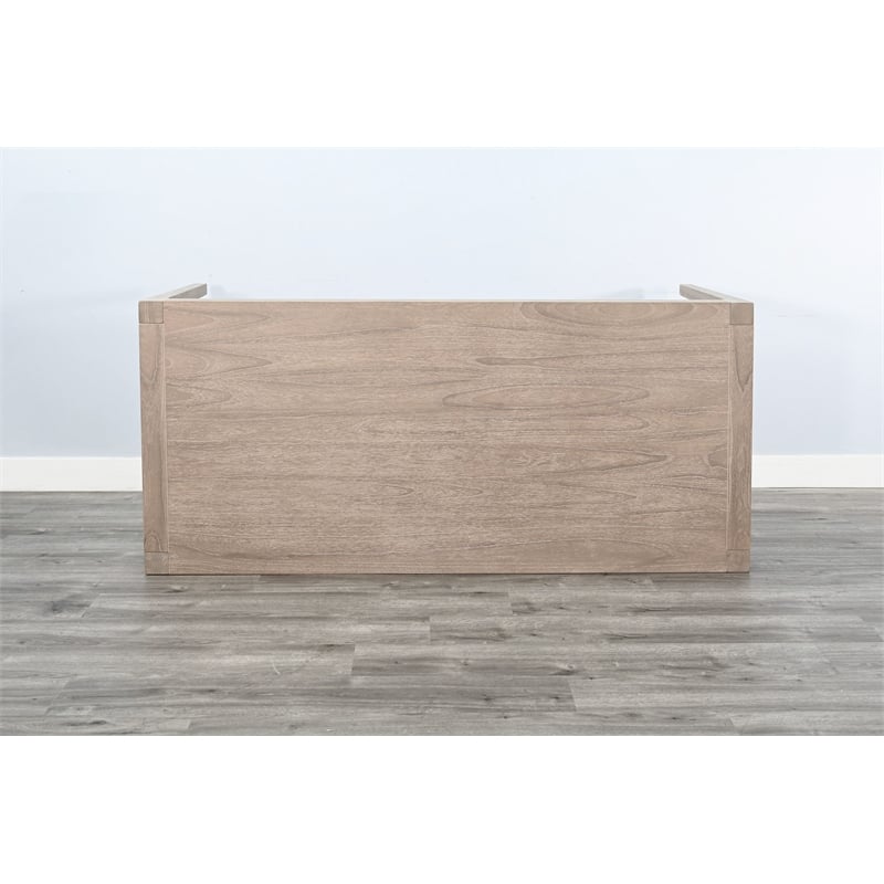 Sunny Designs Modern Blair 7-Piece Dining Set in Frost Gray/Wheat