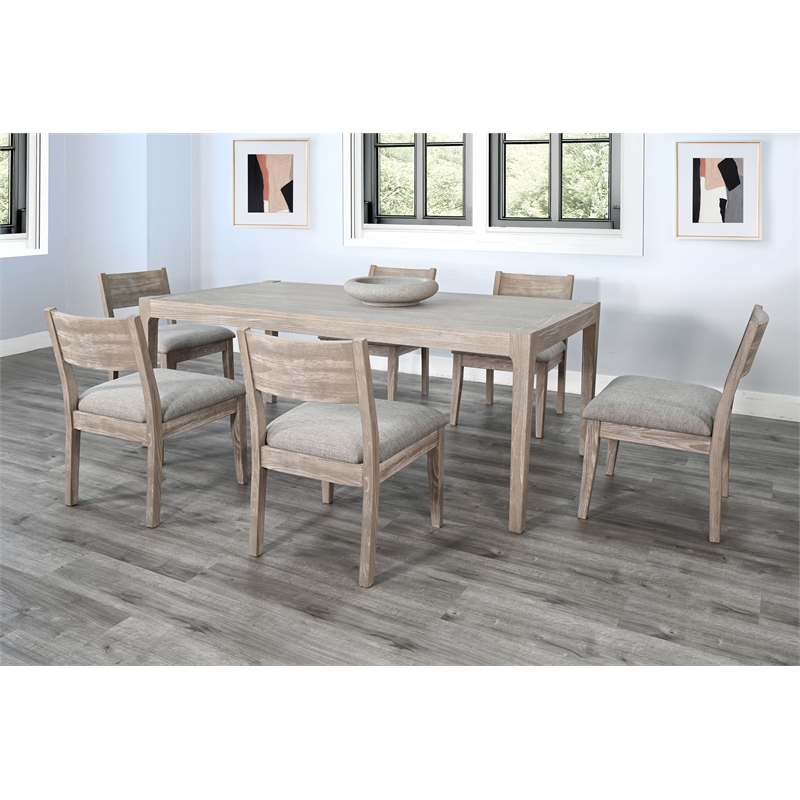 Sunny Designs Modern Blair Dining Set in Wire-Brushed Finish