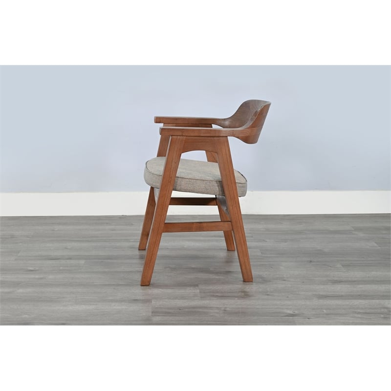 Sunny Designs Mia 5-Piece Round Solid Wood Dining Set in Cinder Finish