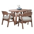 Sunny Designs Mia 5-Piece Round Solid Wood Dining Set in Cinder Finish