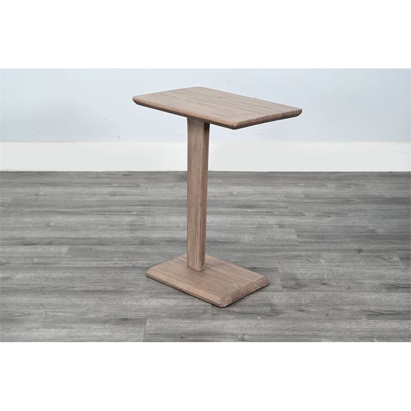 Sunny Designs Maven Drink/Laptop Table with C-Base in Oak Grove