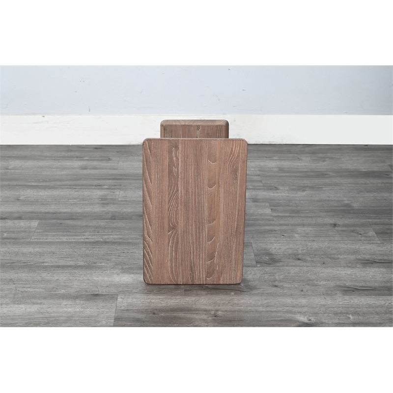 Sunny Designs Maven Drink/Laptop Table with C-Base in Oak Grove