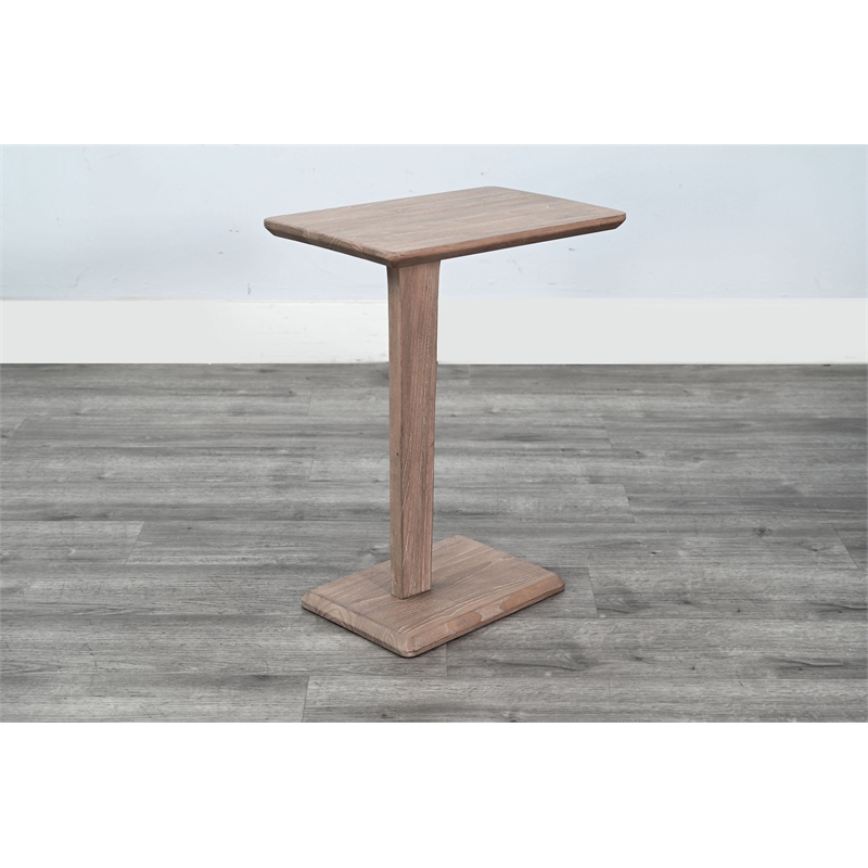 Sunny Designs Maven Drink/Laptop Table with C-Base in Oak Grove