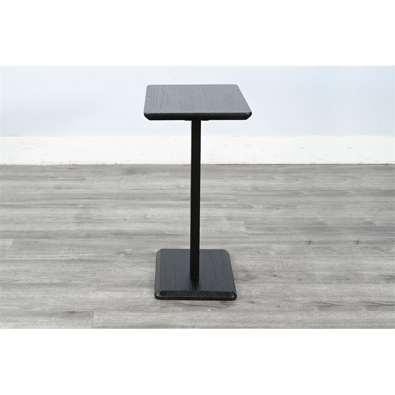 Sunny Designs Maven Drink/Laptop Table with C-Base in Black