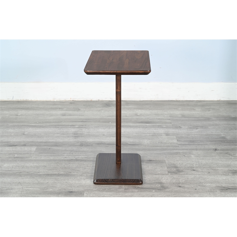 Sunny Designs Maven Drink/Laptop Table with C-Base in Walnut
