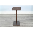 Sunny Designs Maven Drink/Laptop Table with C-Base in Walnut