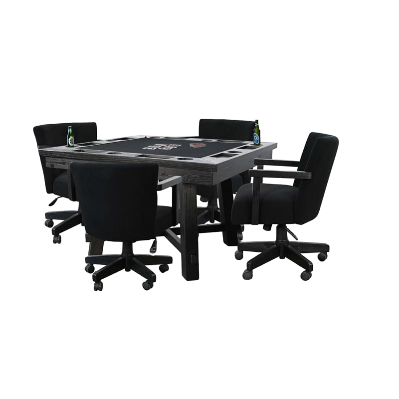 Sunny Designs Black Square Reno Poker Dining Set