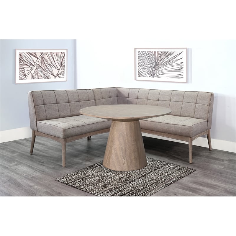 Sunny Designs Mia Mid-Century Modern Tufted Upholstered Corner Dining Nook Set
