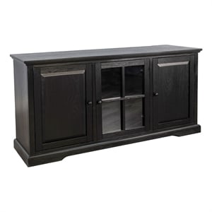 Banning 66&quot Long Black Wood Media Cabinet