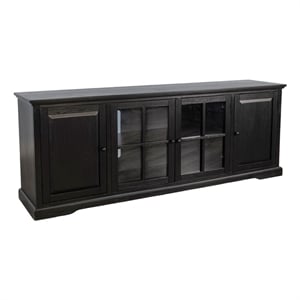 Banning 84&quot Long Black Wood Media Cabinet