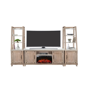 Sunny Designs 120&quot Media Wall with Electric Fireplace