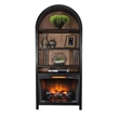Sunny Designs Arched Bookcase with Electric Fireplace