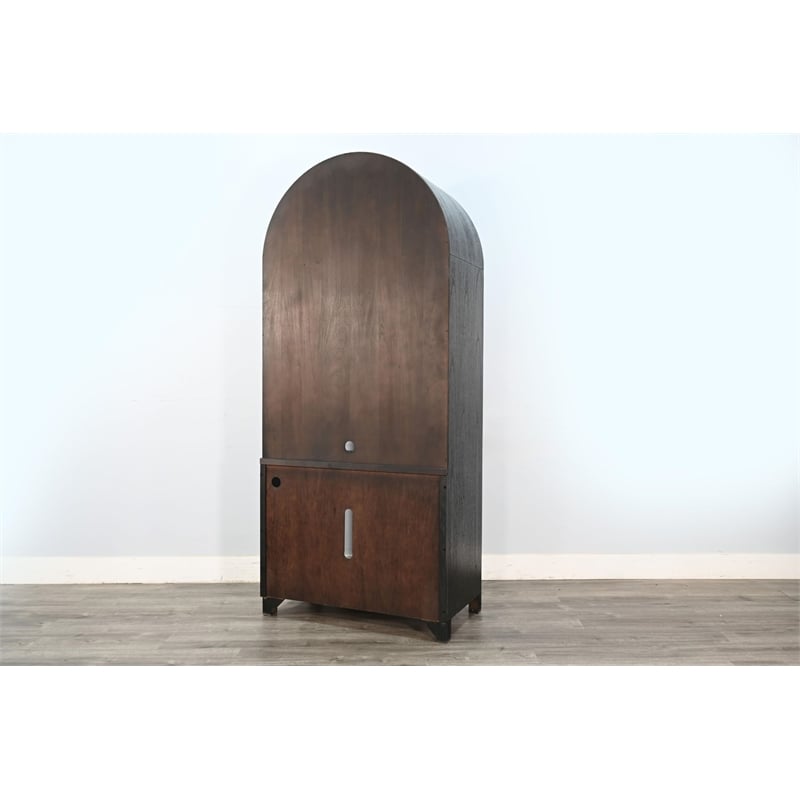 Sunny Designs Arched Bookcase with Electric Fireplace