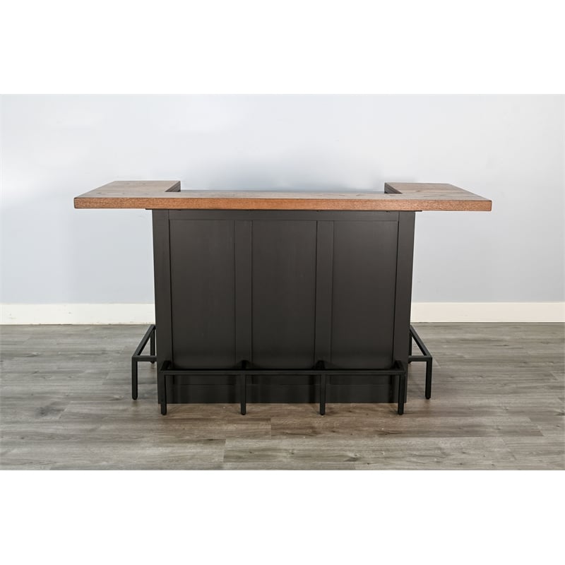 Sunny Designs Uptown Black Wood Home Bar Set