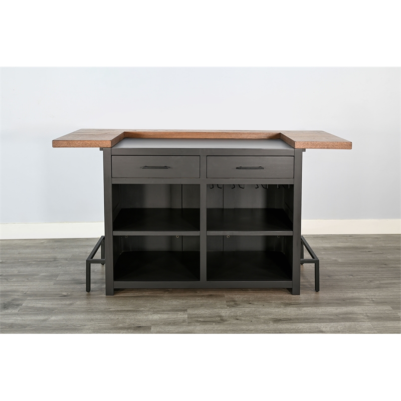 Sunny Designs Uptown Black Wood Home Bar Set