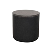 Sunny Designs Modern Round Storage Ottoman with Wood Lid