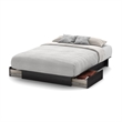 South Shore Step One Full Queen Platform Bed in Gray Oak