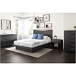 South Shore Step One Full Queen Platform Bed in Gray Oak