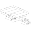 South Shore Step One Full Queen Platform Bed in Gray Oak