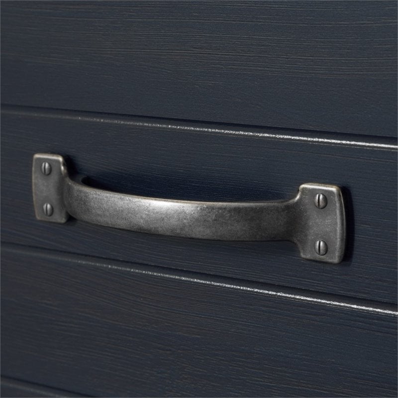 South Shore Ulysses Twin Bookcase Headboard in Blueberry