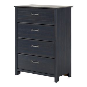 south shore ulysses 4 drawer chest in blueberry