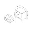 South Shore Ulysses Nightstand in Blueberry