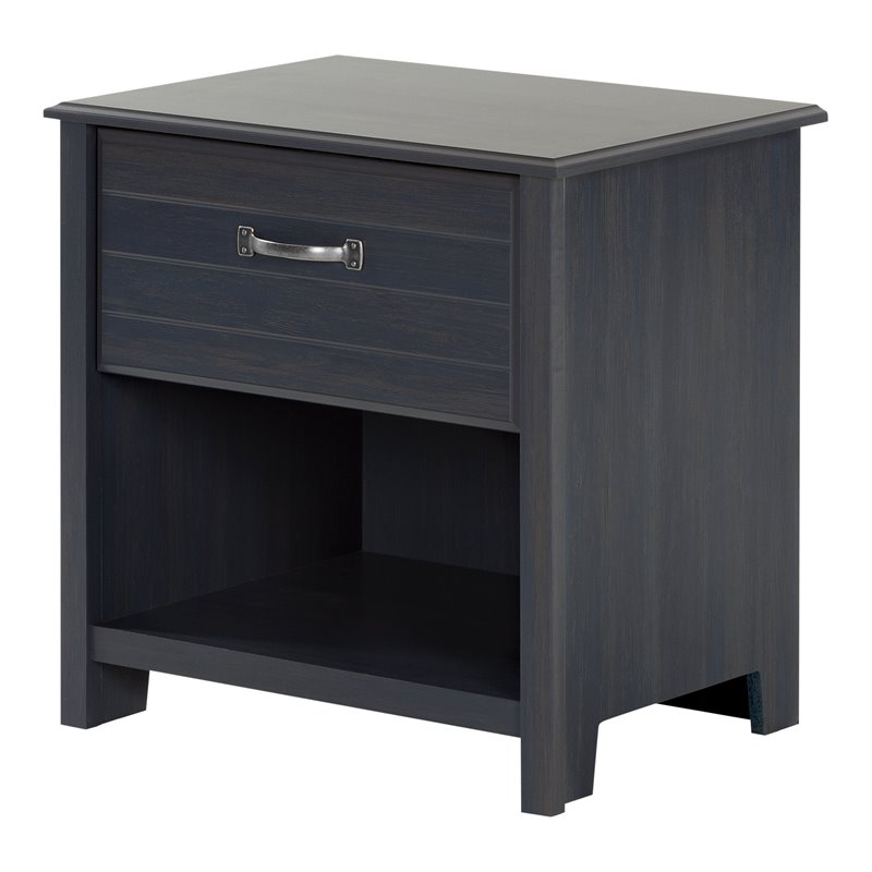 South Shore Ulysses Nightstand in Blueberry