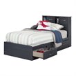 South Shore Ulysses Twin Mates Bed with 3 Drawers in Blueberry