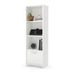 South Shore Step One 4 Shelf Bookcase in Pure White