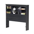 South Shore Aviron Twin Bookcase Headboard in Blueberry
