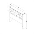 South Shore Aviron Twin Bookcase Headboard in Blueberry