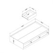 South Shore Aviron Twin Mates Bed with 3 Drawers in Blueberry