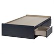 South Shore Aviron Twin Mates Bed with 3 Drawers in Blueberry