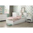 South Shore Little Smileys Twin Mates Bed with 3 Drawers in Pure White