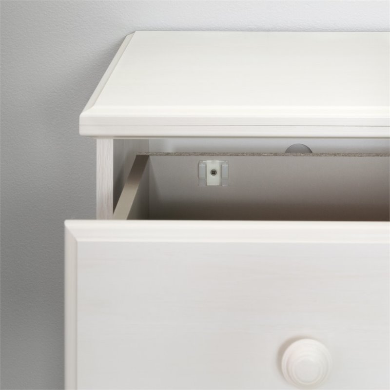South Shore Summer Breeze 2 Drawer Nightstand In White Wash 10205