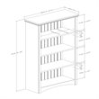 South Shore Artwork 4 Shelf Bookcase in Pure White