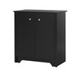 South Shore Vito Storage Cabinet in Pure Black