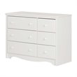 South Shore Angel 6 Drawer Changing Table Dresser in Pure White