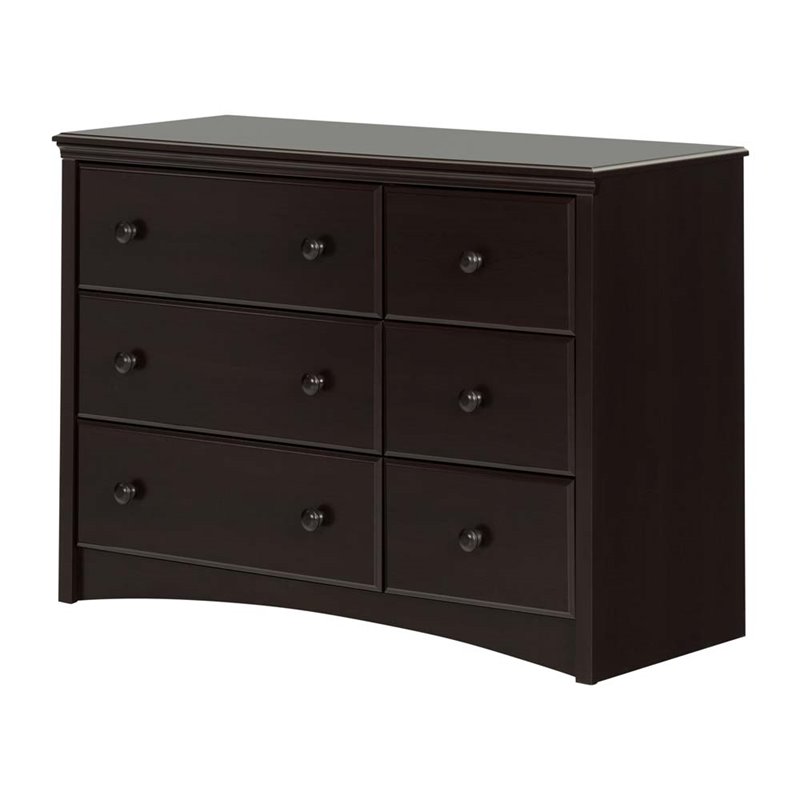 South Shore Angel 6 Drawer Changing Table Dresser in Espresso