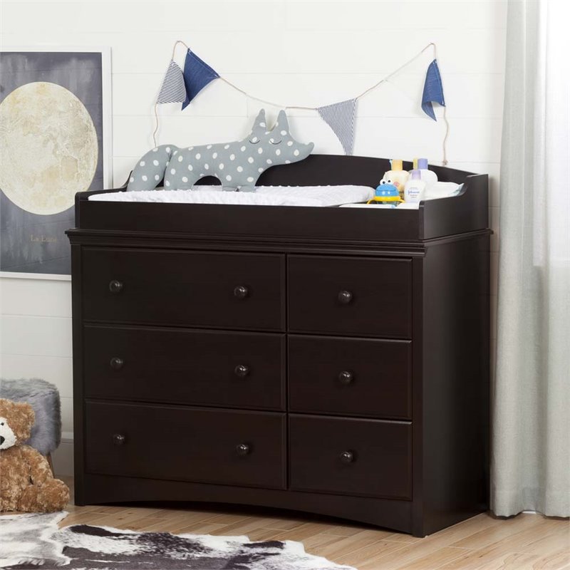 espresso changing table dresser