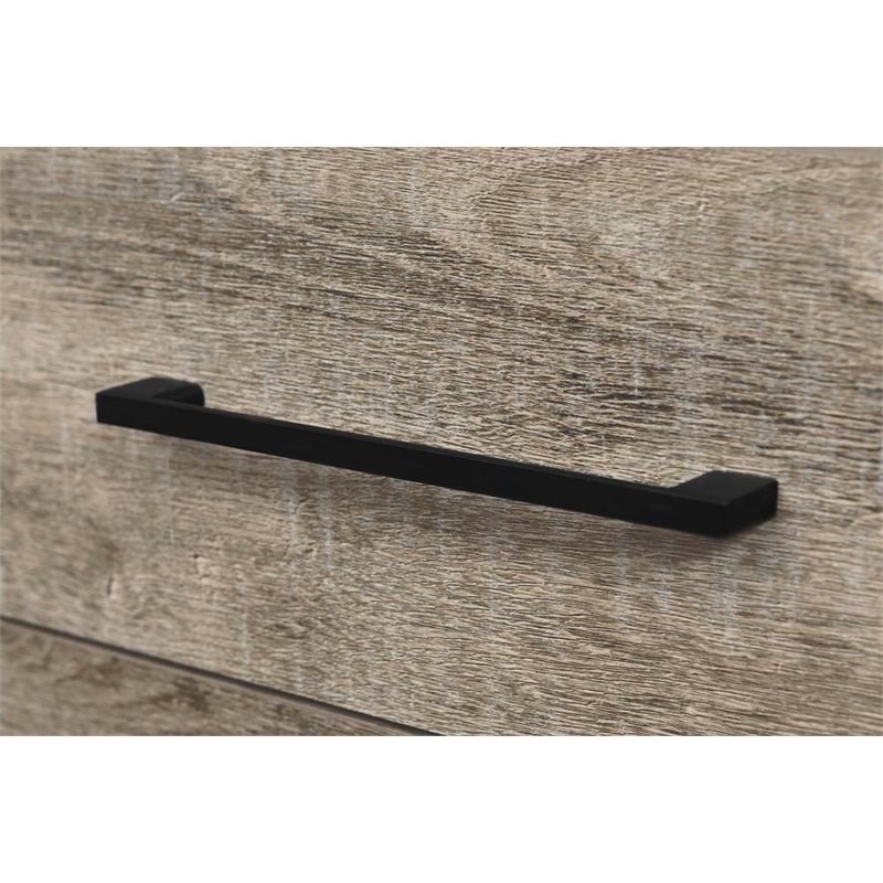 South Shore Munich 2 Drawer Nightstand in Weathered Oak