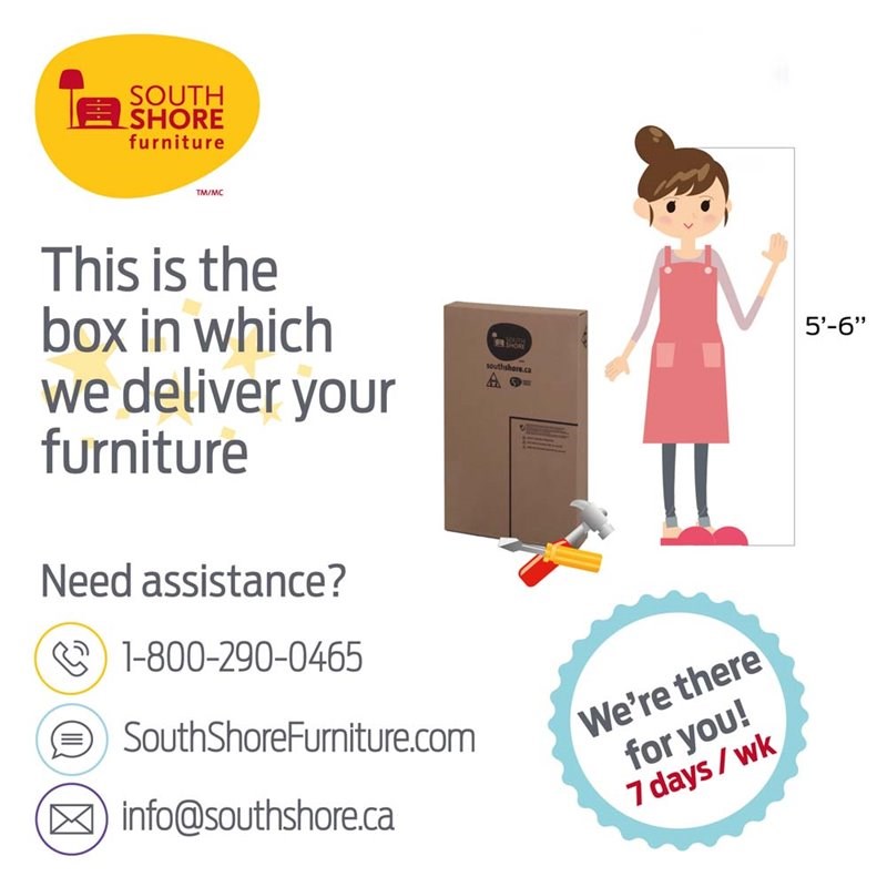 South Shore Munich 2 Drawer Nightstand in Weathered Oak